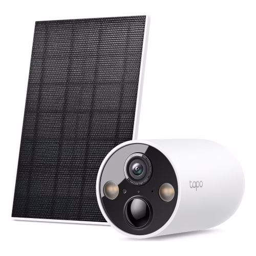 "Solar-Powered Security Camera Kit 1 × Tapo C425, 1 × Tapo A201 SPEC:2K QHD (2560x1440), 2.4 GHz, 10000mAh rechargeable