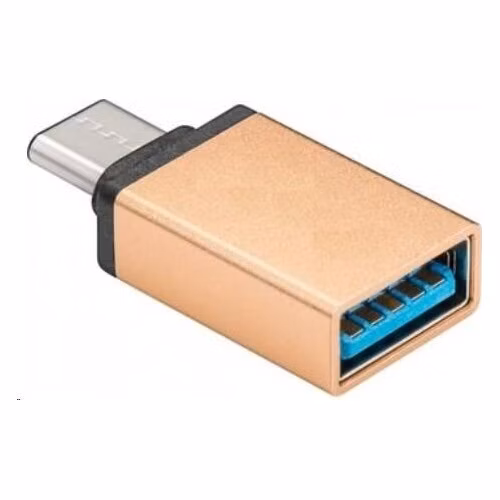 Adaptér PREMIUMCORD USB 3.1 C/male - USB 3.0 A/samica, zlatá, OTG