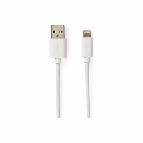 Nedis CCBW39300WT10 - Synchronizační a nabíjecí kabel | Apple Lightning 8-pin Zástrčka - USB A Zástrčka | 1 m | Bílá barva