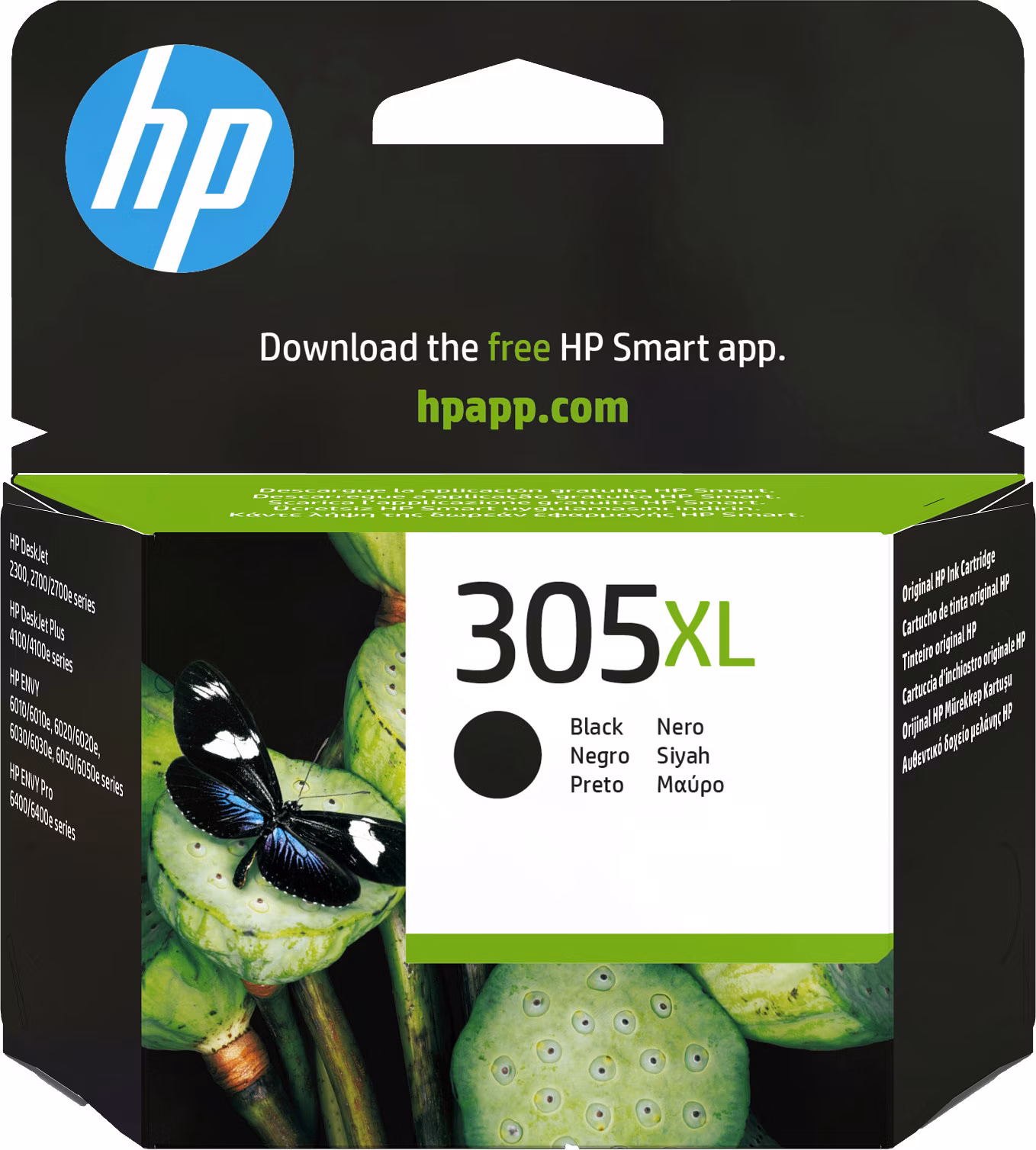 Čierna originálna atramentová kazeta HP 305XL s vysokou výťažnosťou