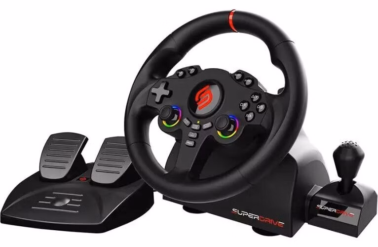 SUPERDRIVE Sada volantu a pedálů 220 RS-X/ PS4/ Xbox One/ Switch 1+2/ PC