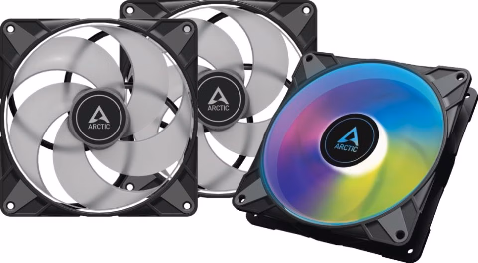 ARCTIC P14 ventilátor (3 ks) / 140mm / PWM / PST / ARGB / černý