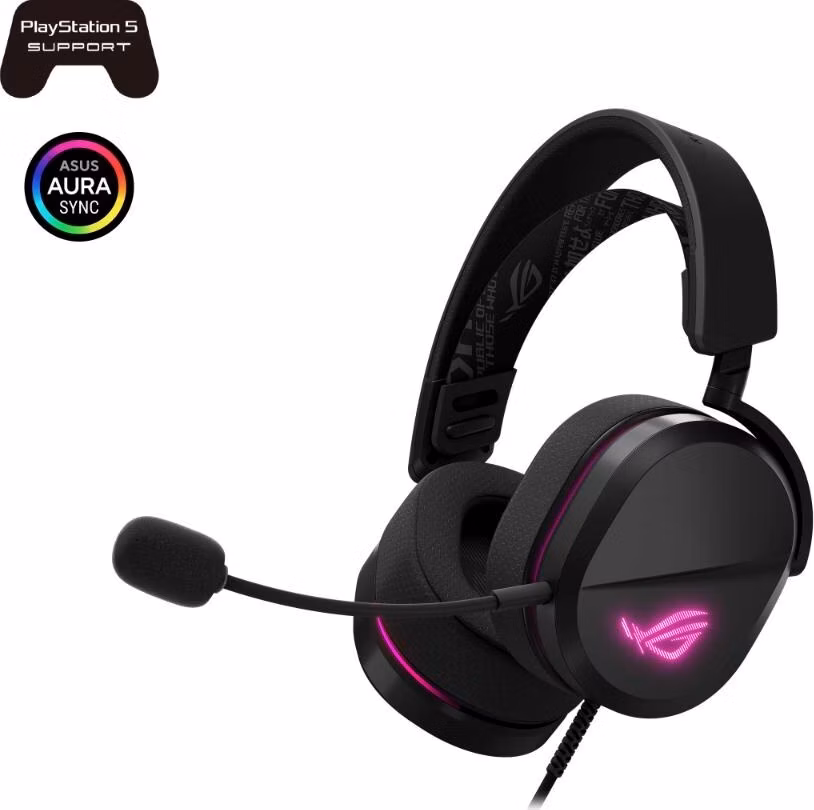 ASUS sluchátka ROG Pelta Core, USB-C, ARGB, černá