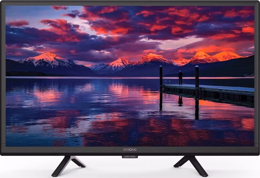 POŠKOZENÝ OBAL - STRONG LED TV 24"/ SRT24HE4023/ HD Ready/ 1366x768/ DVB-T2/C/S2/ H.265/HEVC/ 2x HDMI/ USB/ 12V/ černá/ F