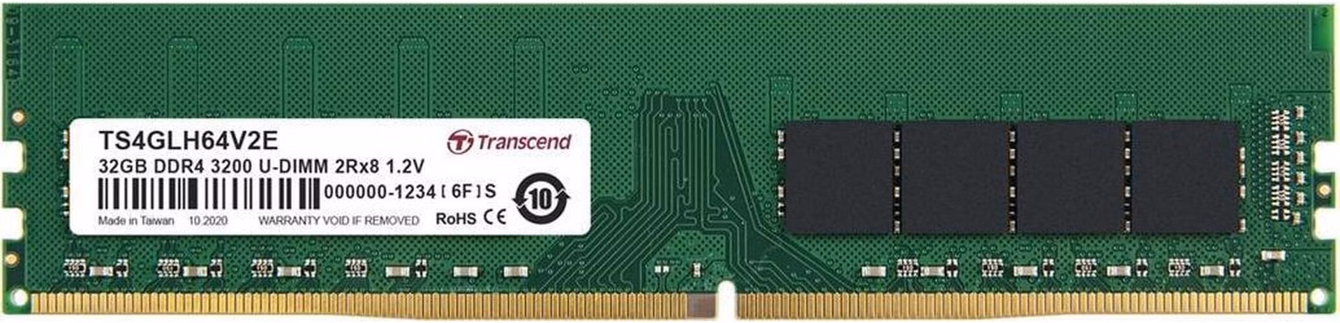 Transcend paměť 32GB DDR4 3200 U-DIMM 2Rx8 2Gx8 CL22 1.2V