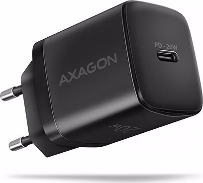 AXAGON nabíječka do sítě 20W / ACU-PD20 / 1x USB-C / PD3.0 / PPS / QC4+ / AFC / FCP / Apple / černá