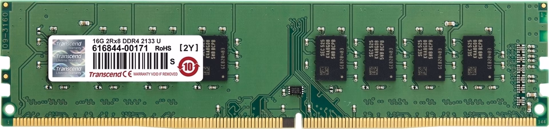 Transcend paměť 16GB DDR4 2133 U-DIMM 2Rx8 CL15
