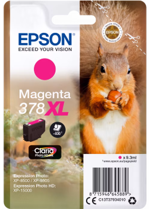 EPSON ink bar Singlepack Magenta 378XL Claria Photo HD Ink 9,3 ml