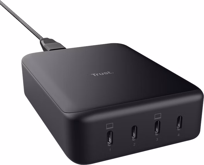 TRUST napájecí adaptér MAXO 240W 4-PORT USB-C DESK CHARGER