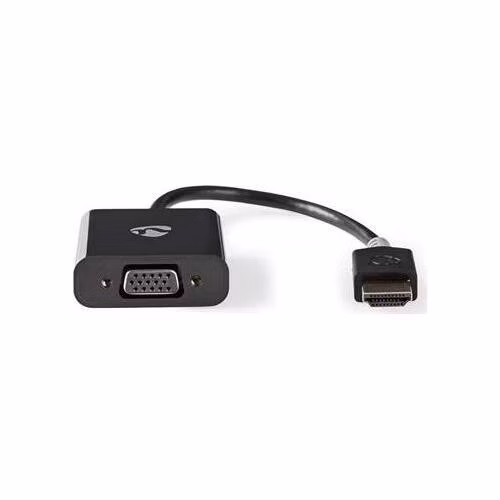 Nedis CCBW34900AT02 - Kabel HDMI – VGA | Konektor HDMI™ - VGA Zásuvka + 3,5mm výstup | 0,2 m | Antracit