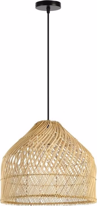 IMMAX BOHO PELO designové závěsné svítidlo, D40cm, E27, přírodní ratan