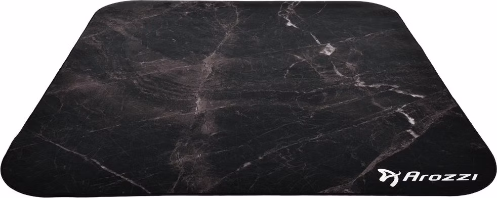 AROZZI Zona Quattro Black Marble/ ochranná podložka na podlahu/ 116 x 116 cm/ design černý mramor