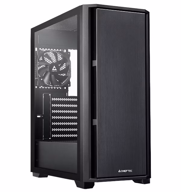 CHIEFTEC Pro Midi Q / ATX / 120mm fan / 2xUSB 2.0 / USB 3.0 / USB-C / tvrzené sklo / černá