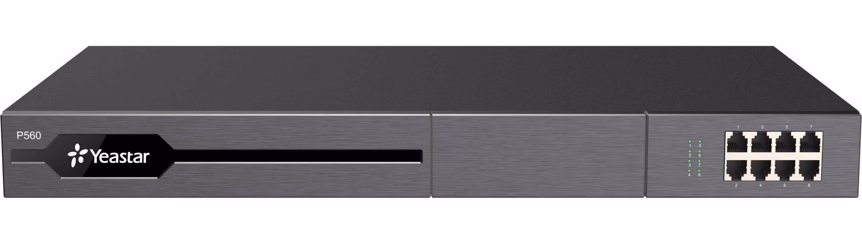 Yeastar P560, IP PBX, až 8 portů, 100/200 uživatelů, 30/60 souběžných hovorů, rack