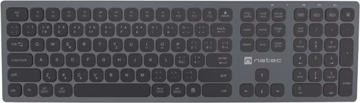 Natec klávesnica DOLPHIN/Bezdrôtová Bluetooth/SK-SK layout/Sivá