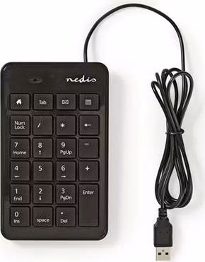 Nedis KBNM100BK - Kabelová Numerická Klávesnice  |  USB   |  Černá barva