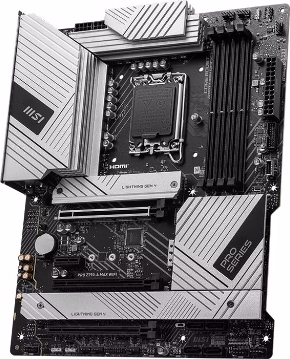 OPRAVENÉ - MSI PRO Z790-A MAX WIFI / Intel Z790 / LGA1700 / 4x DDR5 / 4x M.2 / HDMI / DP / USB-C / WiFi / ATX