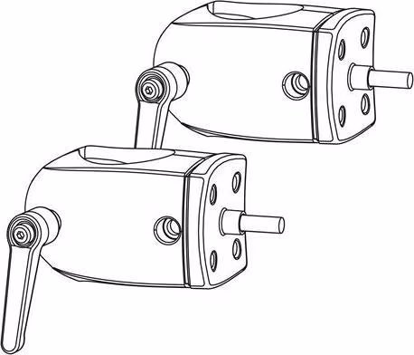 ERGOTRON DS100 OUTBOARD POLE CLAMPS, úchytky pro lištu ke spojení dvou držáků