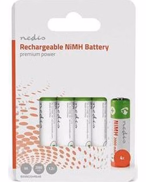 Nedis BANM20HR64B - Dobíjecí Ni-MH Baterie AA | 1.2 V | 2000 mAh | 4 kusy | Blistr