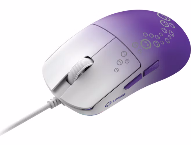 Lorgar MSA21WH, herná myš, optický senzor PixArt PAW3315, USB, symetrický dizajn