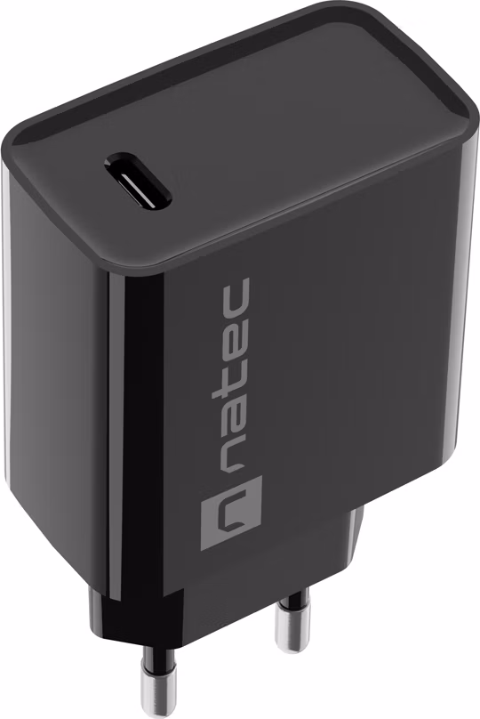 Univerzálna nabíjačka Natec RIBERA 20W 1X USB-C, čierna