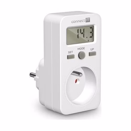 CONNECT IT PowerMeter měřič spotřeby el. energie, display, dětská pojistka