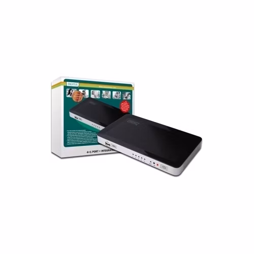 DIGITUS HDMI USB Video přepínač, 4 HDMI, 1 USB vstup => 1 Výstup HDMI pro Win7, Vista, XP, Mac OS X