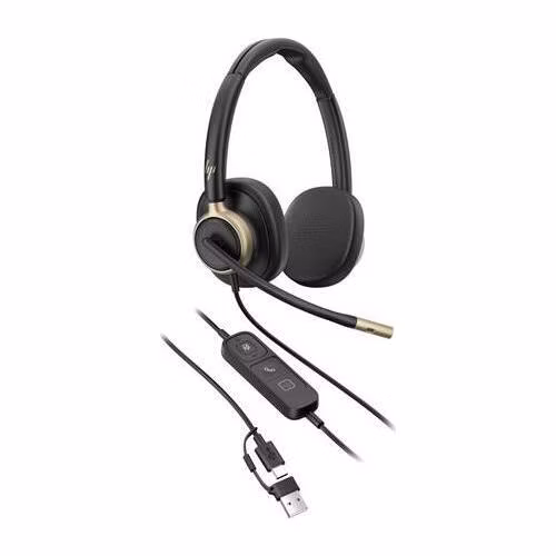 HP Poly Mission 825 náhlavní souprava Stereo USB-C +USB-C/A