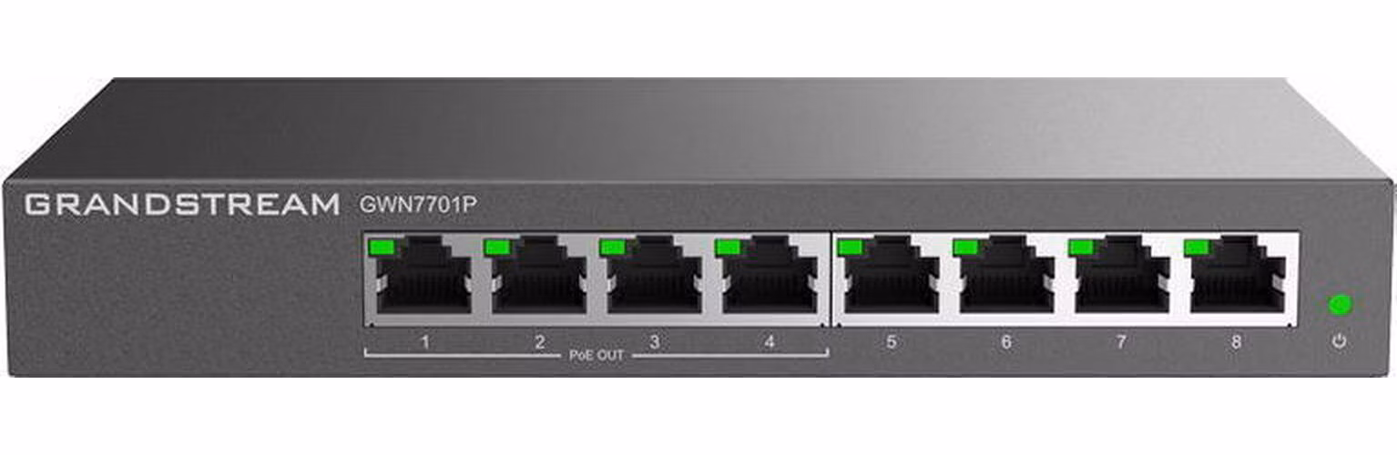 Grandstream GWN7701P Unmanaged Network Switch 8 portov / 4 PoE out