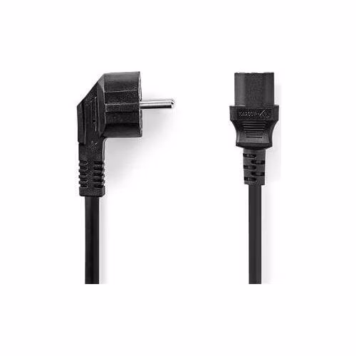 Nedis CEGL10015BK30 - Napájecí Kabel | Typ F Zástrčka | IEC-320-C13 | Úhlový | Přímý | 3 m | Černá