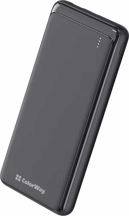 COLORWAY powerbanka/ 10 000mAh/ 2x USB/ USB-C/ Micro-USB/ Černá