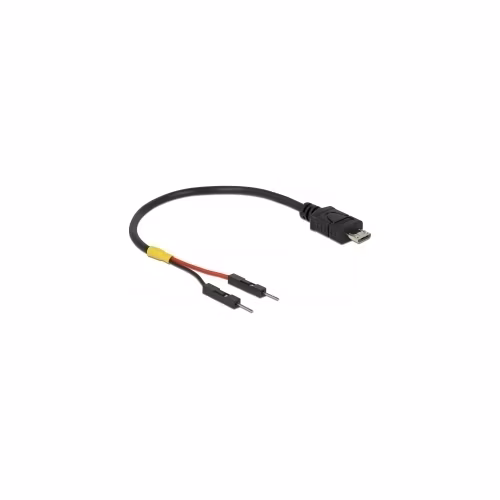 Delock USB napájecí kabel Micro-B na 2 x kolíkové konektory oddělené, napájecí, 10 cm