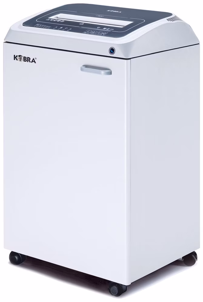KOBRA skartovač 270 TS C2/ příčný řez 1,9 x 15 mm/ A3/ kapacita 15 listů/ objem koše 110l/ stupeň utajení P5/ šedý