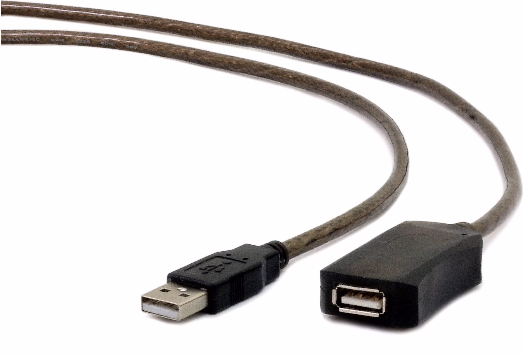 GEMBIRD CABLEXPERT Kabel USB 2.0 aktivní prodlužka, 10m, černá