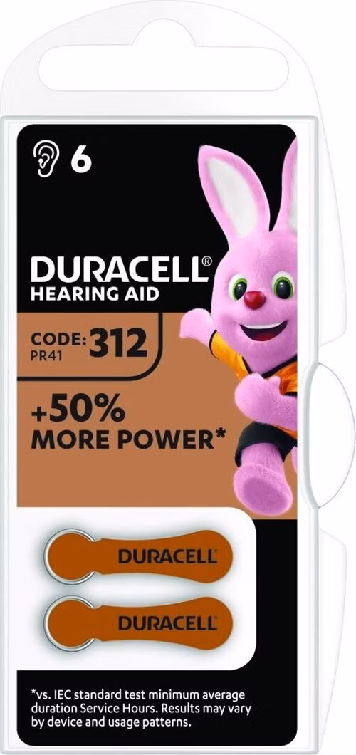 Duracell baterie do naslouchadel HA 312 6ks