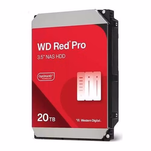 WD RED Pro NAS WD202KFGX 20TB SATAIII/600 512MB cache, 285 MB/s, CMR