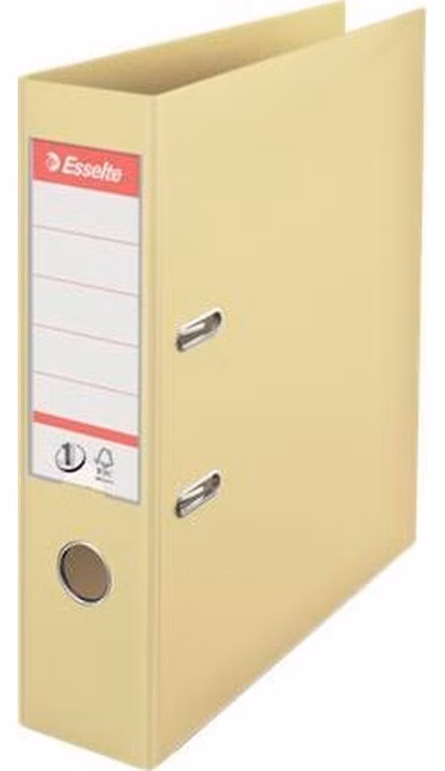 ESSELTE No.1 pákový pořadač Power NATURELE A4 75mm krémový
