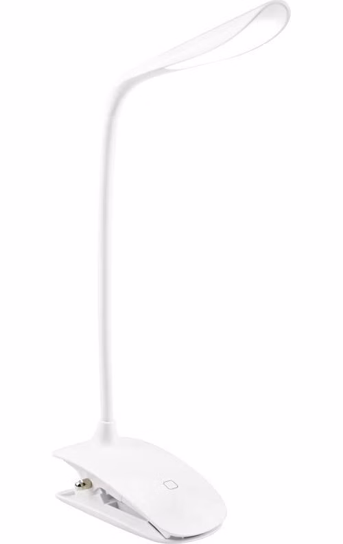 Colorway stolní LED lampa / CW-DL04FCB-W/ Integrovaná baterie / Klip na uchycení/ Bílá
