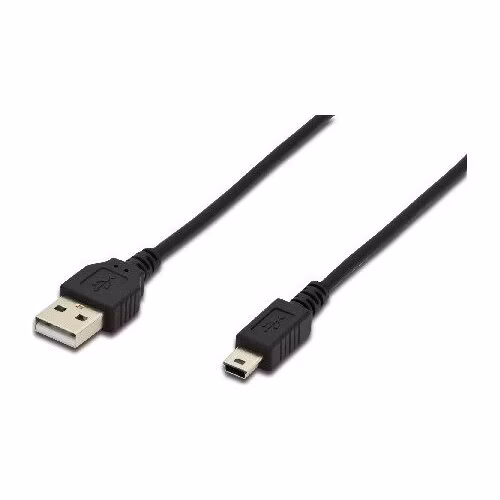Digitus Připojovací kabel USB 2.0, typ A - mini B (5pin) M/M, 1,8 m, USB 2.0, bl