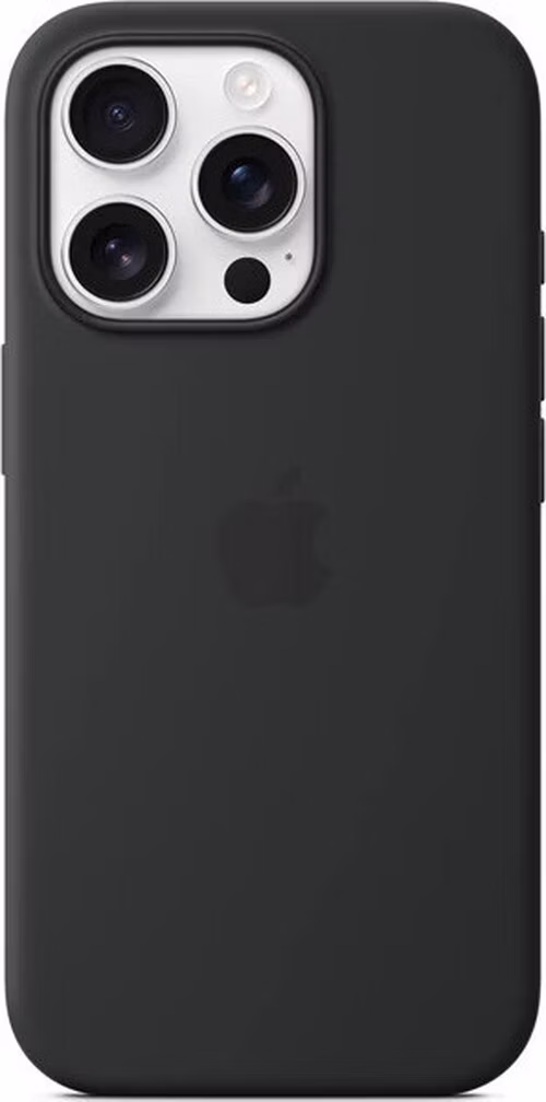 iPhone 16 Pre Max Silicone Case with MS - Black