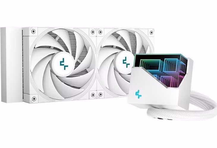 DEEPCOOL vodní chladič LT520 / 2x120 mm fan / ARGB / Intel i AMD bílý