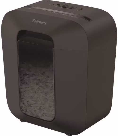 FELLOWES skartovač LX 25/ křížový řez 4x40 mm/ objem koše 11,5 l/ stupeň utajení P-4 (důvěrné)/ černý
