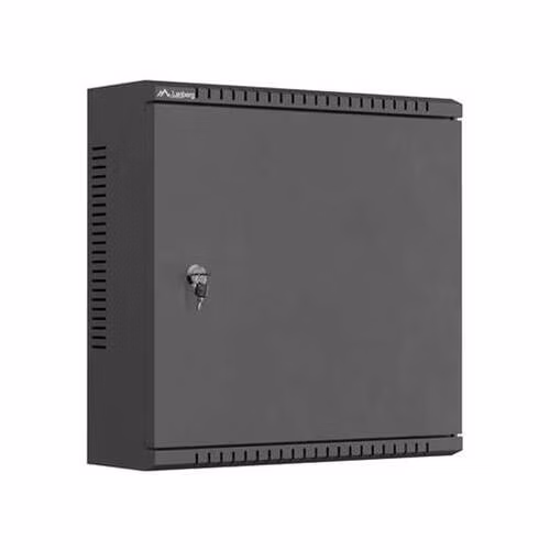 LANBERG Instalační skříň 10" TPR s MESH panelem 400 × 400 × 140 mm, černá(sestavená)