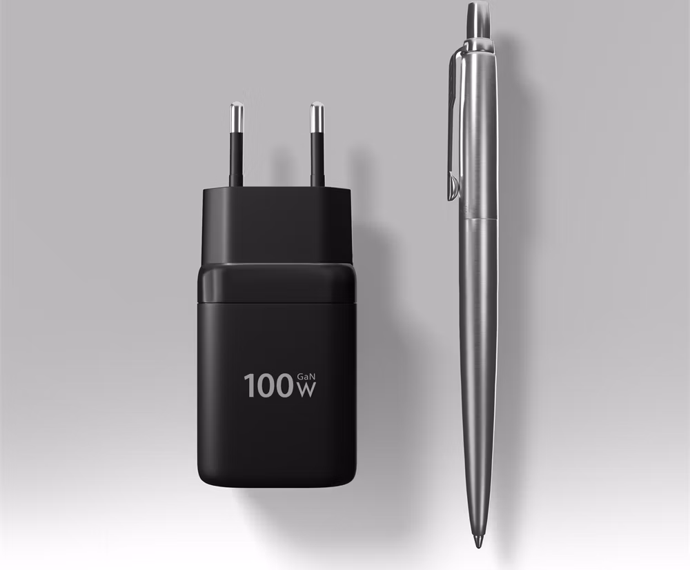 AXAGON ACU-PQ100, GaN nabíjačka do siete 100W, USB-A+USB-C, PD3.0/PPS/QC4+/SFC2.0/Apple, čierna