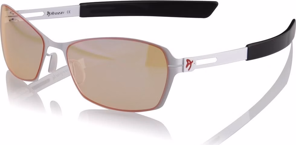 AROZZI herní brýle VISIONE VX-500 White/ bíločerné obroučky/ jantarová skla