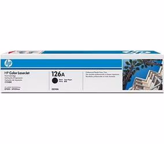 HP 126A Black LJ Toner Cart, CE310A (1,200 pages)