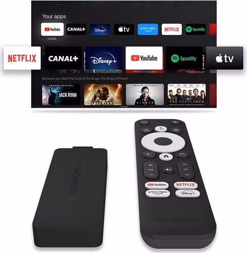 Thomson Streaming USB STICK 140 - 4K UHD, Google Cast, Hej Google