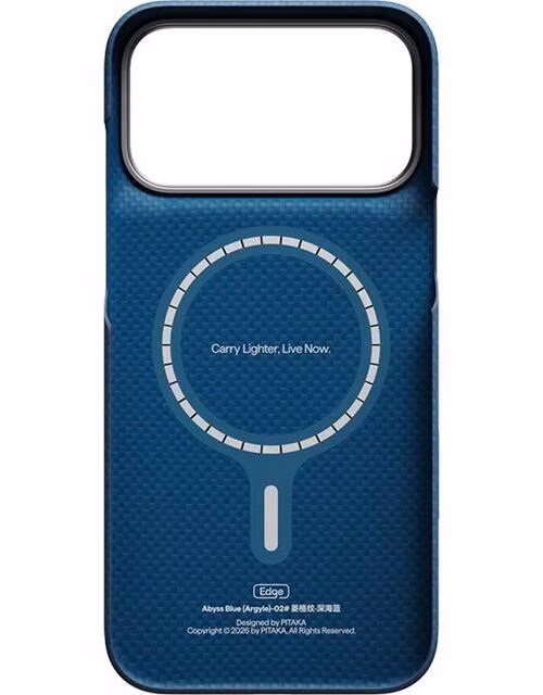 Pitaka kryt Edge Case Argyle pre iPhone 18 Pro - Abyss Blue