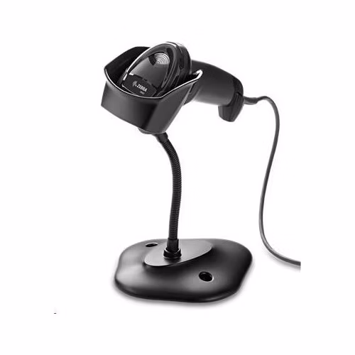 Čítačka Zebra DS2208, 2D čítačka čiarových kódov, KIT, čierna, USB-HID + stojan