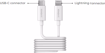 2-Power kabel USB-C to Lightning, 1M